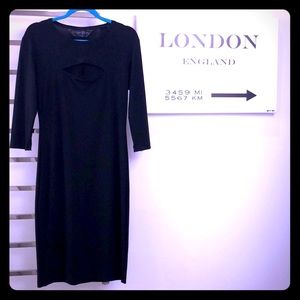 Kamali Kulture Black stretch midi dress SZ L